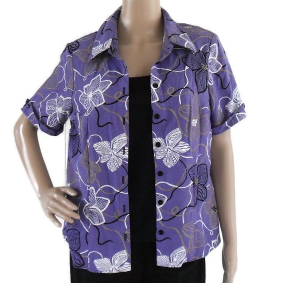 Coral Bay Purple Cami & Blouse - Picture 3 of 7